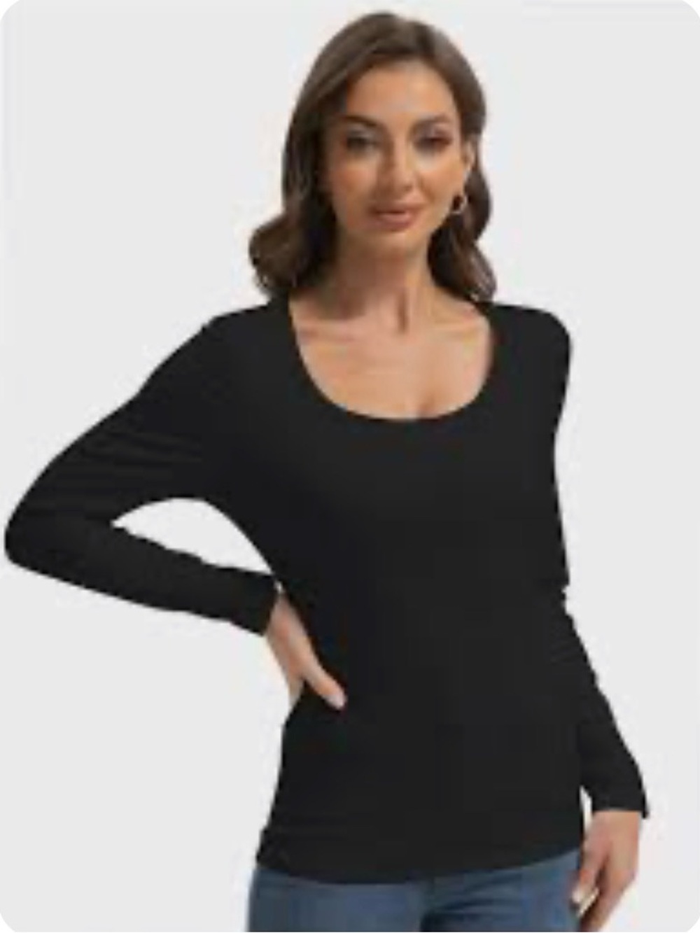 Splash Black Long Sleeve Knit Top Junior's Size L